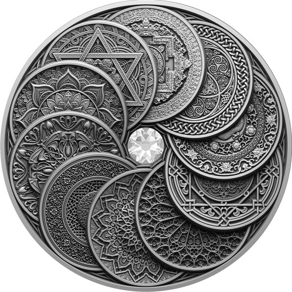 MANDALA ART 10th Anniversary Special Edition 5 Once Argent Monnaie 10 Dollars Fiji 2024