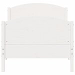 vidaXL Cadre de lit sans matelas blanc 90x190 cm bois de pin massif