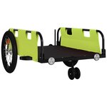 vidaXL Remorque de vélo vert tissu oxford et fer