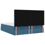 vidaXL Cadre de lit ottoman avec matelas bleu foncé 200x200 cm velours