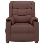 vidaXL Fauteuil de massage Marron Similicuir