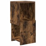 vidaXL Meuble d'angle Chêne fumé 25 5x25x55cm Bois d'ingénierie