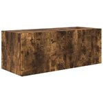 vidaXL Ensemble de meuble TV mural 4 Pièces Chêne fumé Bois d'ingénierie