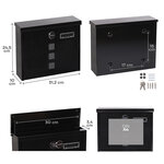 Boîte aux Lettres en Acier  Chance E7104  Serrure Couverte  Noir