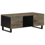 vidaXL Table basse noir 100x54x40 cm bois massif de manguier