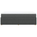 vidaXL Sommier à lattes de lit et matelas Gris foncé 90x190 cm Tissu