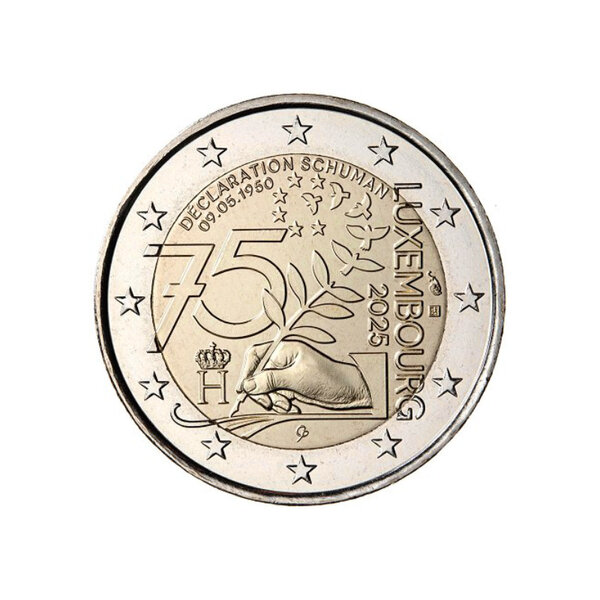 2 euros commémorative Luxembourg 2025 - Déclaration Schuman.