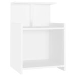 vidaXL Table de chevet Blanc 40x35x60 cm Aggloméré