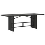 Ensemble de salle à manger de jardin vidaXL 7 pièces noir poly rattan