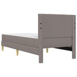 vidaXL Cadre de lit avec matelas Taupe 100 x 200 cm Tissu