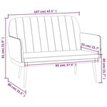 Banc banquette 107 x 80 x 81 cm synthétique gris 02_0010697