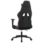 vidaXL Chaise de jeu de massage Noir et rouge bordeaux Similicuir
