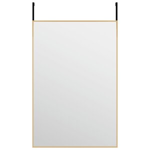 vidaXL Miroir de porte Doré 40x60 cm Verre et aluminium