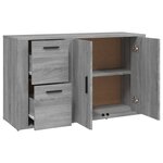 vidaXL Buffet Sonoma gris 100x33x59 5 cm Bois d'ingénierie