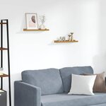 vidaXL Étagère Murale 2 Pièces Beige 40 x 9 x 3 cm Bois d'ingénierie