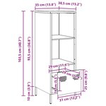 vidaXL Buffet haut blanc 35x39x103 5 cm acier
