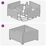 vidaXL Braise Noir 60 x 60 x 30 cm Acier laminé à froid