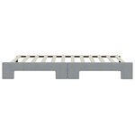 vidaXL Lit de jour avec gigogne sans matelas gris clair 90x200 cm