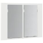 vidaXL Armoire salle de bain à miroir LED Blanc 60x12x45 cm Acrylique