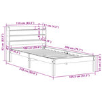 vidaXL Cadre de lit sans matelas 100x200 cm bois massif de pin