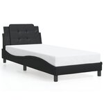 vidaXL Cadre de lit sans matelas Zadar noir 80x200 cm similicuir