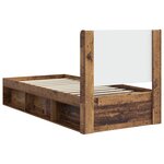 vidaXL Cadre de lit avec rangement et tête de lit Bois ancien