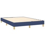 vidaXL Sommier à lattes de lit avec matelas LED Bleu 140x200 cm Tissu