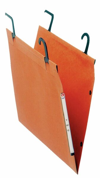 Boîte de 25 dossiers suspendus TMG tube kraft Orange fond 30 mm ESSELTE