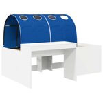 vidaXL Cadre de Lit avec Accessoire Chêne Artisan et Bleu