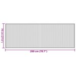 vidaXL Tapis rectangulaire gris 70x200 cm bambou