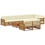 vidaXL Ensemble de canapés d'extérieur 9 pc