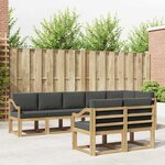 vidaXL Ensemble de canapés d'extérieur 8 pc Blanc et anthracite