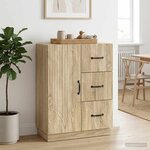 vidaXL Buffet Chêne Sonoma 66 x 34 5 x 87 cm Bois d'ingénierie