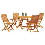 vidaXL Ensemble de salle à manger pour jardin 5 Pièces Marron