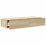 vidaXL Étagère murale avec tiroirs chêne sonoma bois d'ingénierie