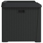 vidaXL Boîte de rangement de jardin anthracite 125 L PP