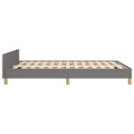 vidaXL Cadre de lit sans matelas gris foncé 140x200 cm tissu