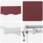 vidaXL Auvent rétractable automatique bordeaux 400x300 cm