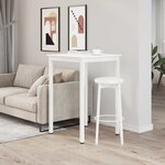 vidaXL Table de bar Blanc 110 x 55 x 105 cm Bois de pin massif