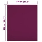 vidaXL Draps-housses Jersey 2 Pièces Bordeaux 140x200 cm Coton