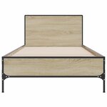 vidaXL Cadre de lit sans matelas chêne sonoma 100x200 cm
