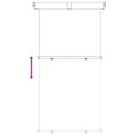 vidaXL Store latéral de balcon 170 x 250 cm 100  polyester fer acier