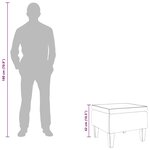 vidaXL Tabouret avec pieds en bois Gris foncé Velours