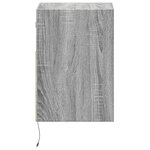 vidaXL Table de chevet murale avec lumières LED sonoma gris