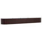 vidaXL Jardinière surélevée Marron 400 x 80 x 44 cm Acier