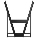 vidaXL Portant de bois chauffage noir 69 5x35x81 cm