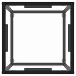 vidaXL Table basse Noir avec verre trempé 40x40x50 cm