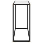 vidaXL Table console Blanc 80x35x75 cm Verre trempé