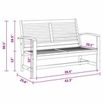 vidaXL Ensemble de canapé de jardin 2 Pièces Naturel Bois de teck solide
