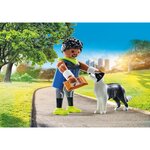 PLAYMOBIL 71740 - My Life Homme sportif avec Border Collie et accessoires